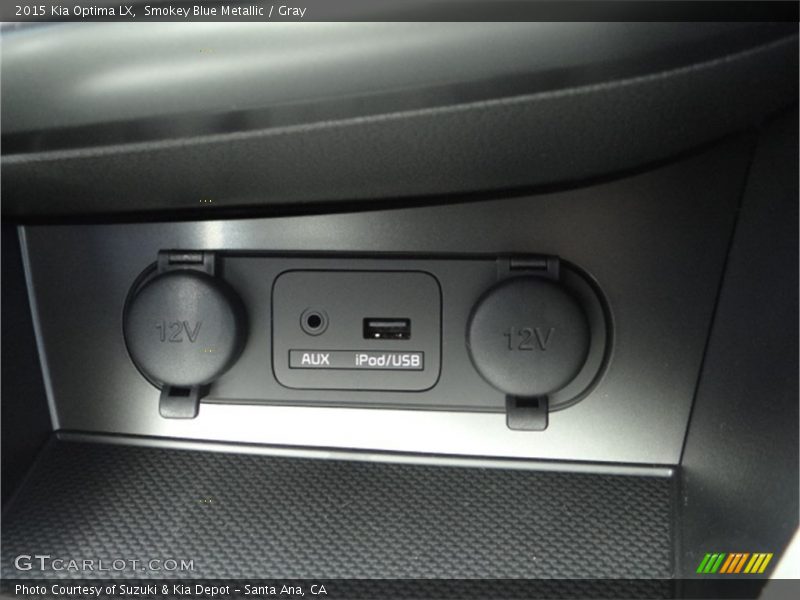 Smokey Blue Metallic / Gray 2015 Kia Optima LX