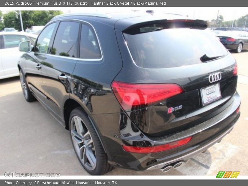 Panther Black Crystal / Black/Magma Red 2015 Audi SQ5 Premium Plus 3.0 TFSI quattro