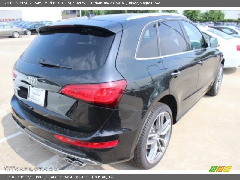 Panther Black Crystal / Black/Magma Red 2015 Audi SQ5 Premium Plus 3.0 TFSI quattro