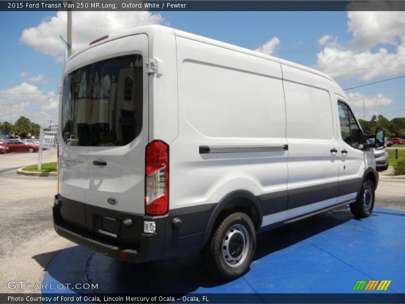 Oxford White / Pewter 2015 Ford Transit Van 250 MR Long