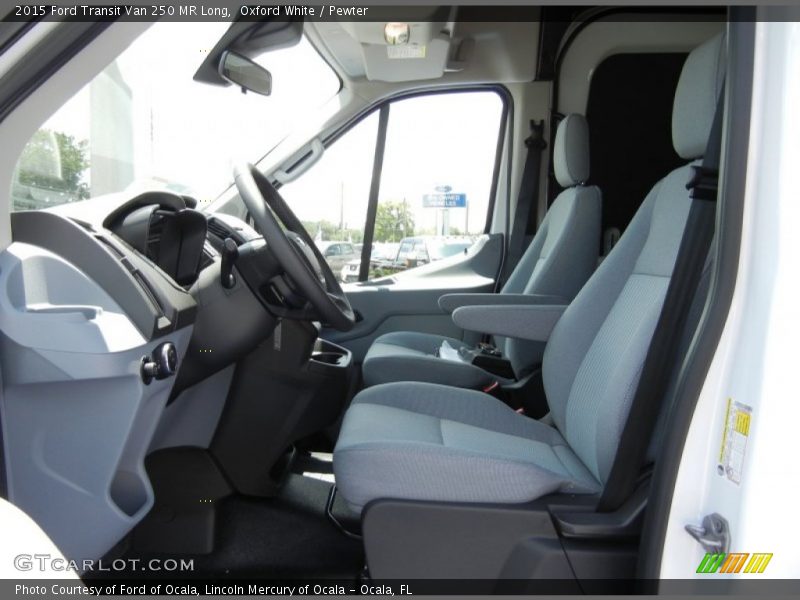 Oxford White / Pewter 2015 Ford Transit Van 250 MR Long