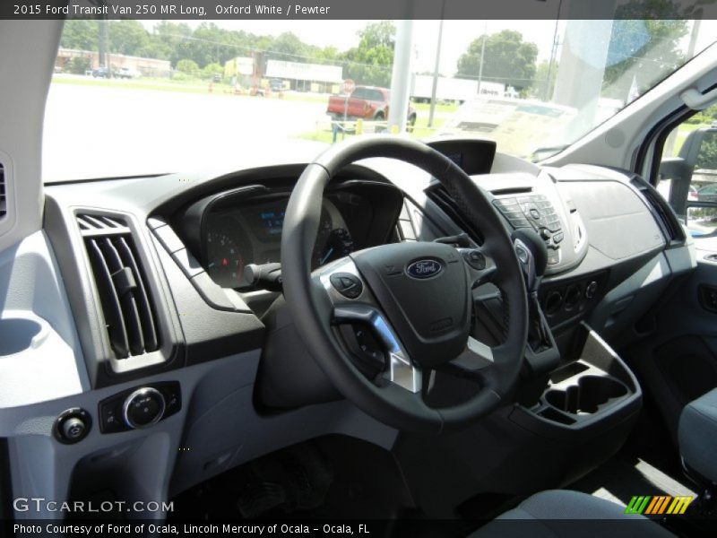 Oxford White / Pewter 2015 Ford Transit Van 250 MR Long