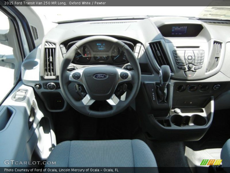 Oxford White / Pewter 2015 Ford Transit Van 250 MR Long