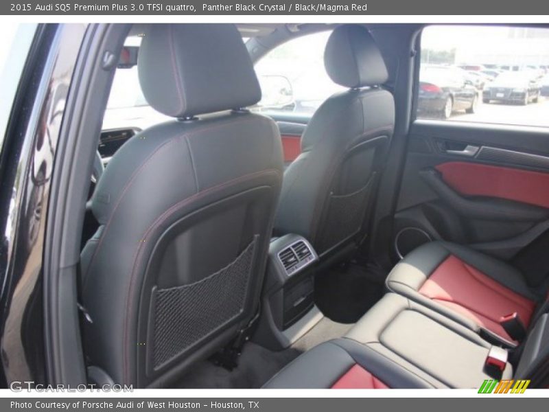 Panther Black Crystal / Black/Magma Red 2015 Audi SQ5 Premium Plus 3.0 TFSI quattro