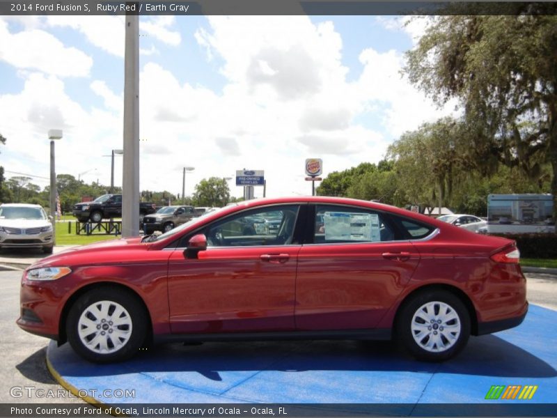 Ruby Red / Earth Gray 2014 Ford Fusion S