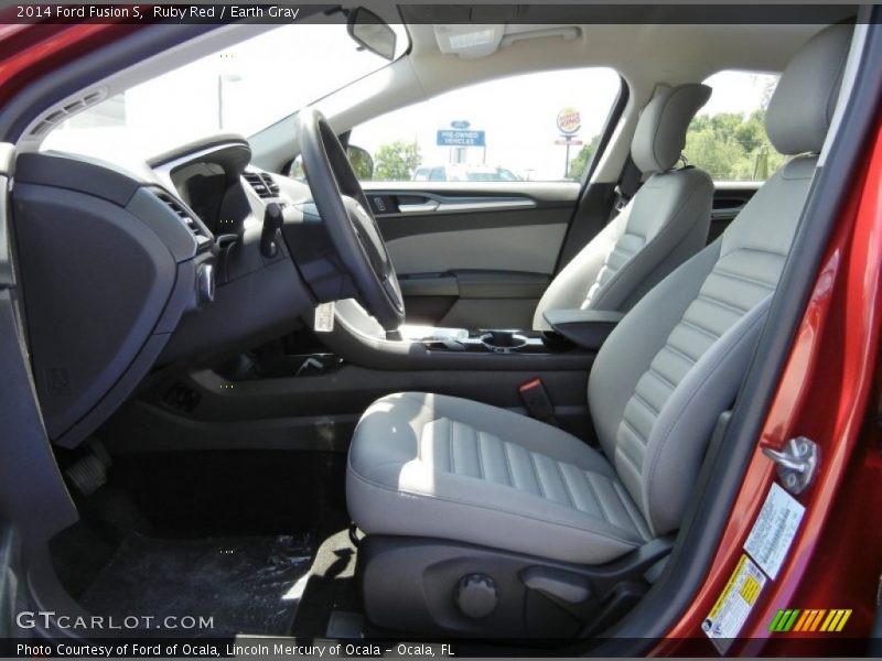 Ruby Red / Earth Gray 2014 Ford Fusion S