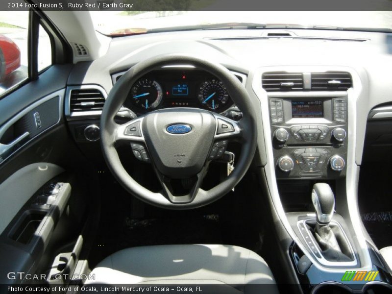 Ruby Red / Earth Gray 2014 Ford Fusion S