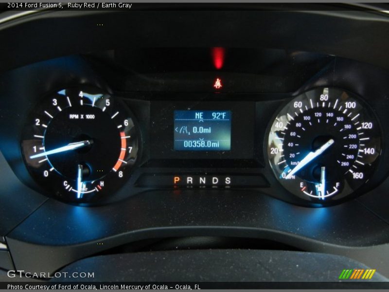Ruby Red / Earth Gray 2014 Ford Fusion S