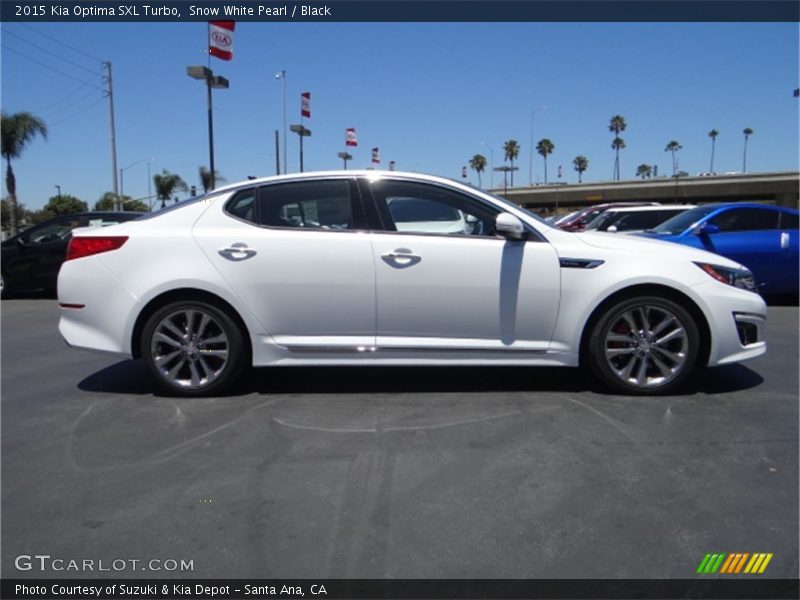 Snow White Pearl / Black 2015 Kia Optima SXL Turbo