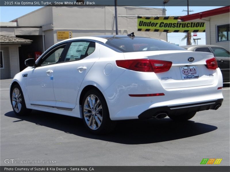 Snow White Pearl / Black 2015 Kia Optima SXL Turbo