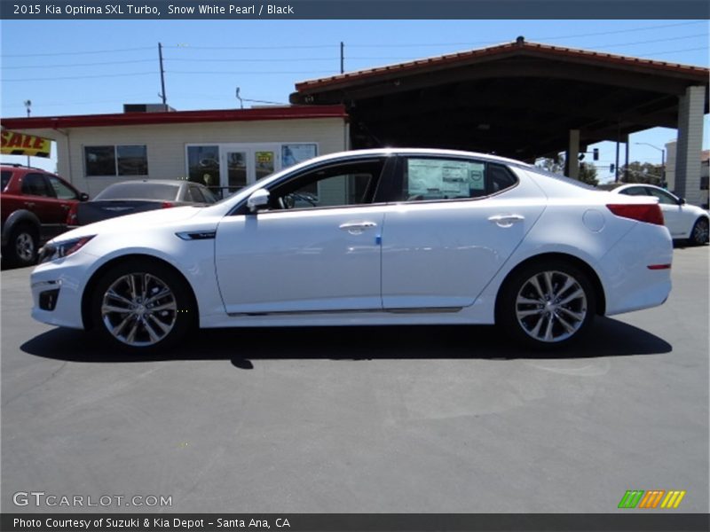 Snow White Pearl / Black 2015 Kia Optima SXL Turbo