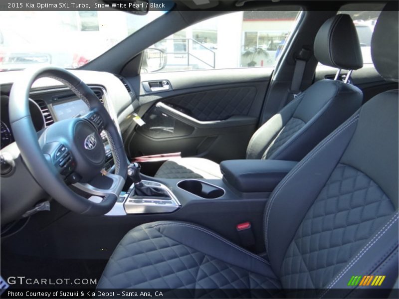 Snow White Pearl / Black 2015 Kia Optima SXL Turbo
