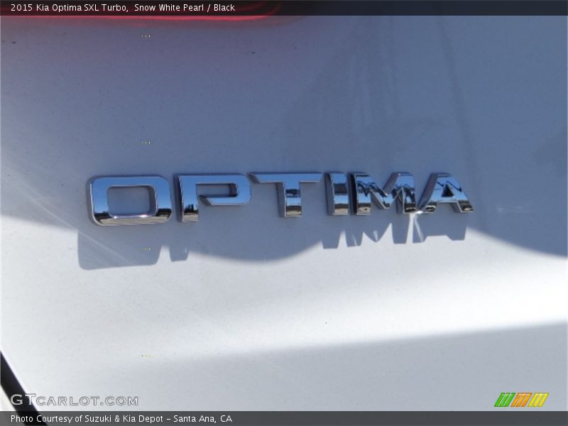 Snow White Pearl / Black 2015 Kia Optima SXL Turbo