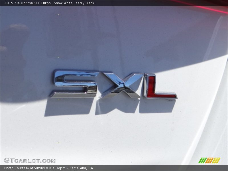 Snow White Pearl / Black 2015 Kia Optima SXL Turbo