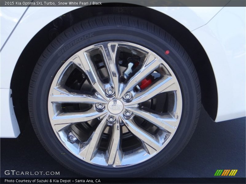 Snow White Pearl / Black 2015 Kia Optima SXL Turbo