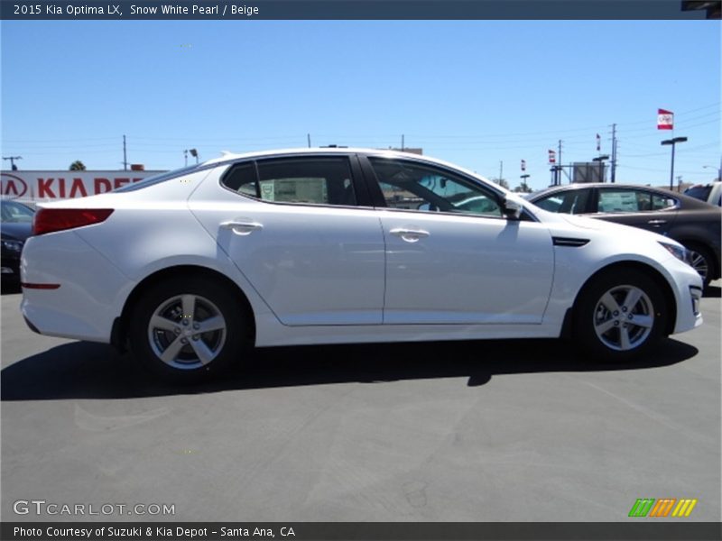 Snow White Pearl / Beige 2015 Kia Optima LX