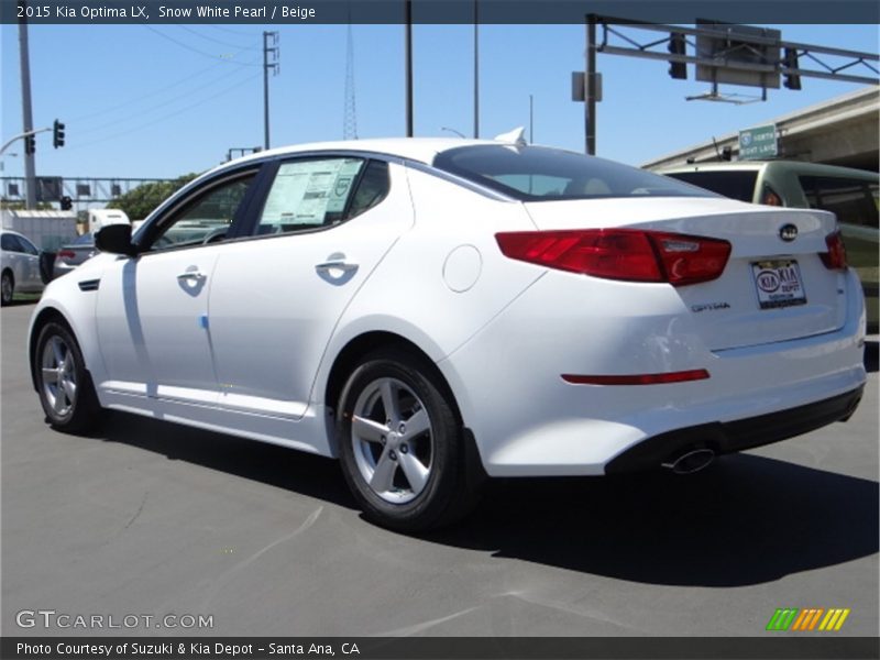 Snow White Pearl / Beige 2015 Kia Optima LX