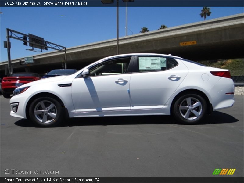 Snow White Pearl / Beige 2015 Kia Optima LX