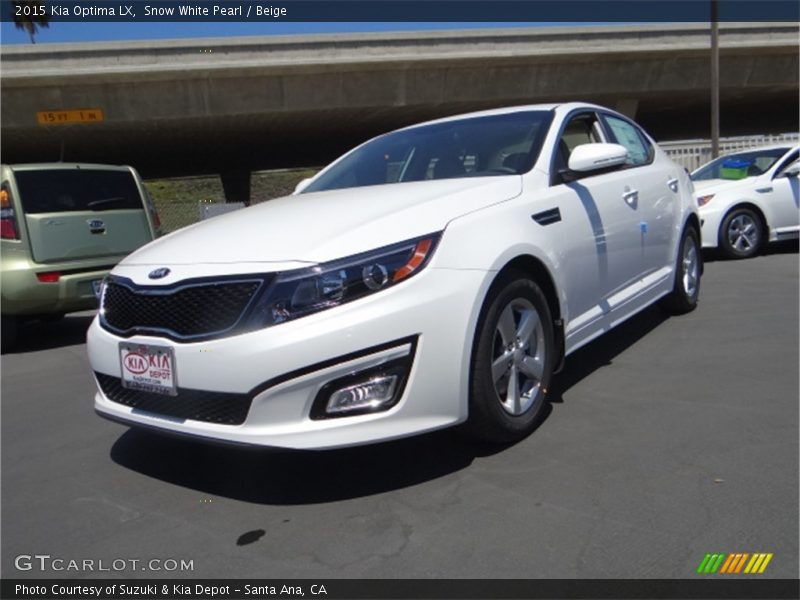 Snow White Pearl / Beige 2015 Kia Optima LX