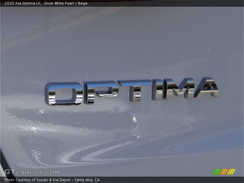 Snow White Pearl / Beige 2015 Kia Optima LX