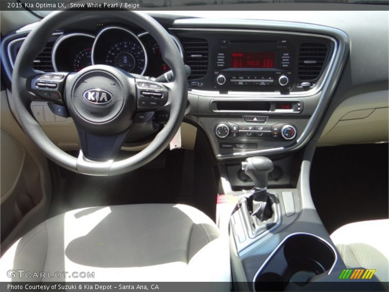 Snow White Pearl / Beige 2015 Kia Optima LX