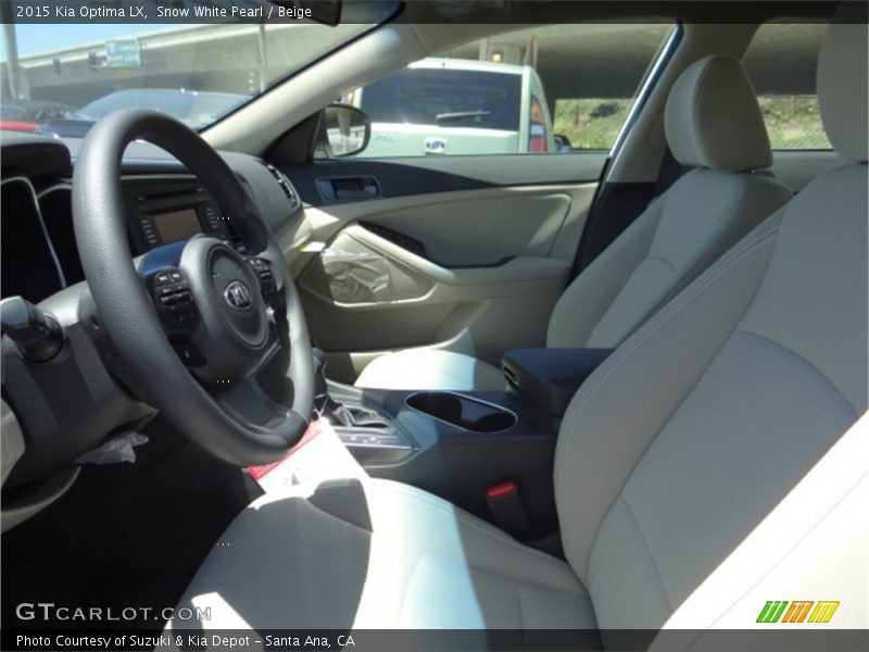 Snow White Pearl / Beige 2015 Kia Optima LX