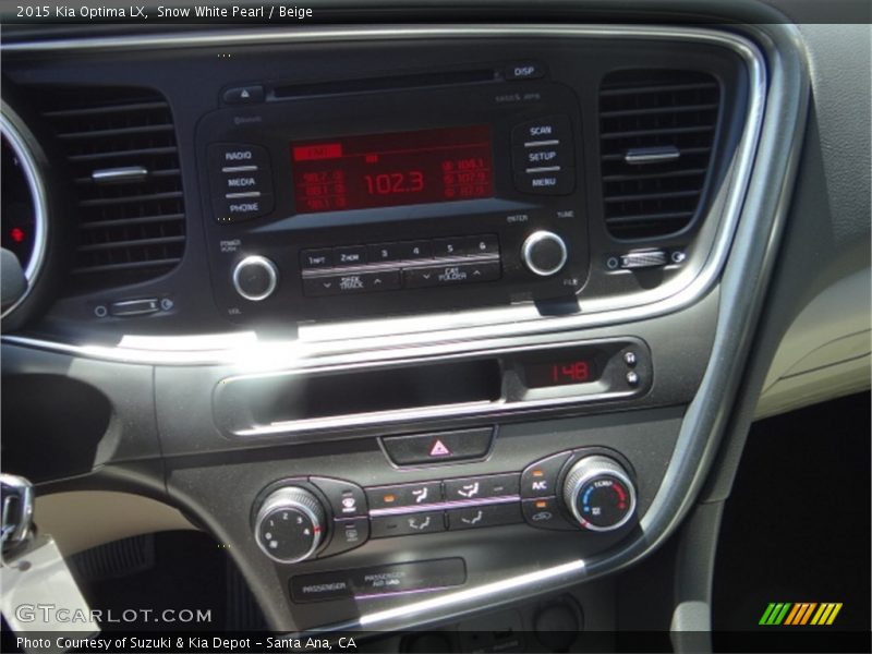 Snow White Pearl / Beige 2015 Kia Optima LX