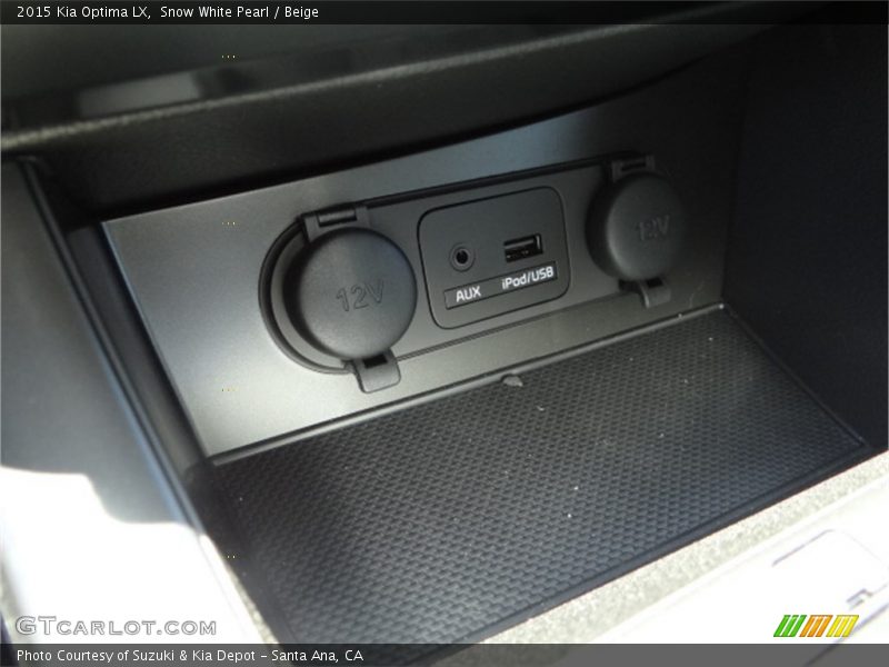Snow White Pearl / Beige 2015 Kia Optima LX