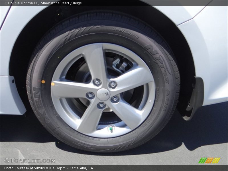 Snow White Pearl / Beige 2015 Kia Optima LX