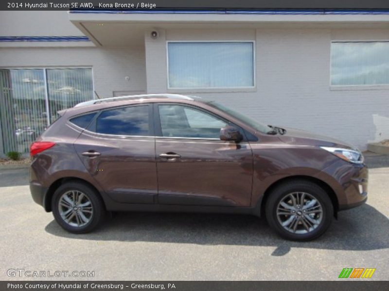 Kona Bronze / Beige 2014 Hyundai Tucson SE AWD