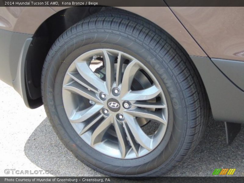 Kona Bronze / Beige 2014 Hyundai Tucson SE AWD