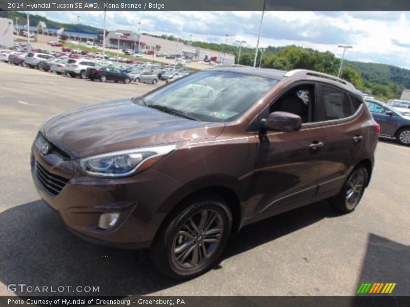Kona Bronze / Beige 2014 Hyundai Tucson SE AWD