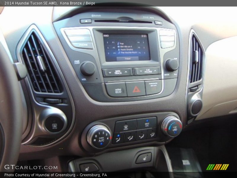 Kona Bronze / Beige 2014 Hyundai Tucson SE AWD