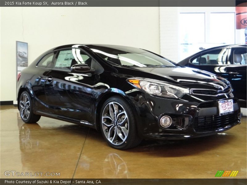 Aurora Black / Black 2015 Kia Forte Koup SX