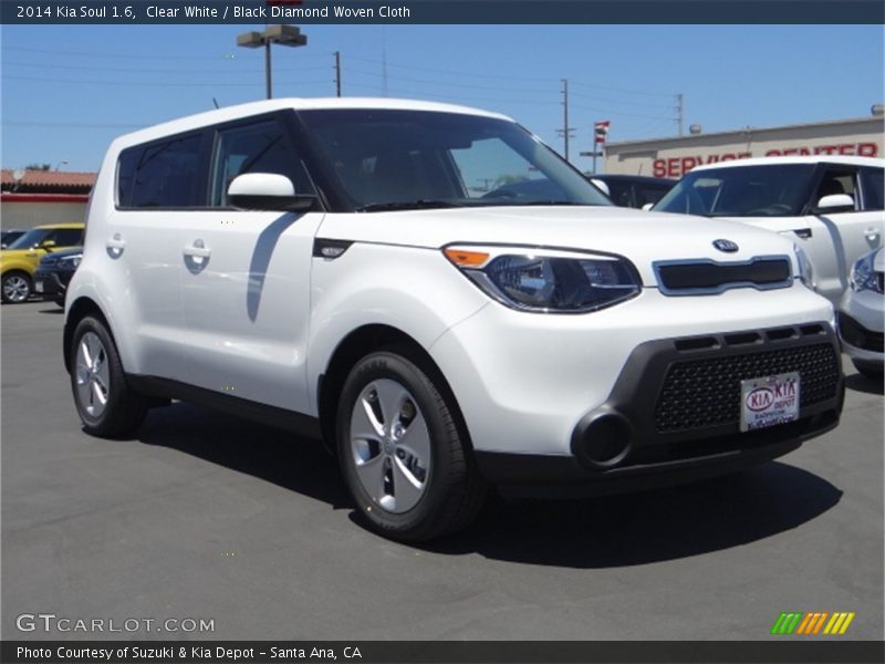 Clear White / Black Diamond Woven Cloth 2014 Kia Soul 1.6