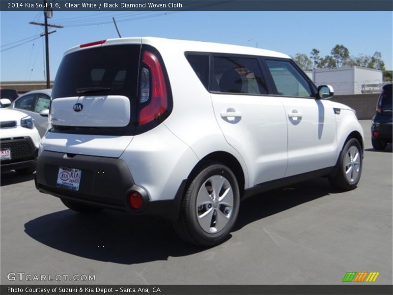 Clear White / Black Diamond Woven Cloth 2014 Kia Soul 1.6