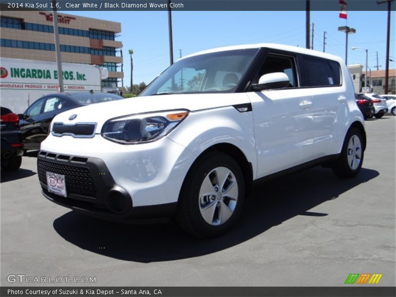 Clear White / Black Diamond Woven Cloth 2014 Kia Soul 1.6