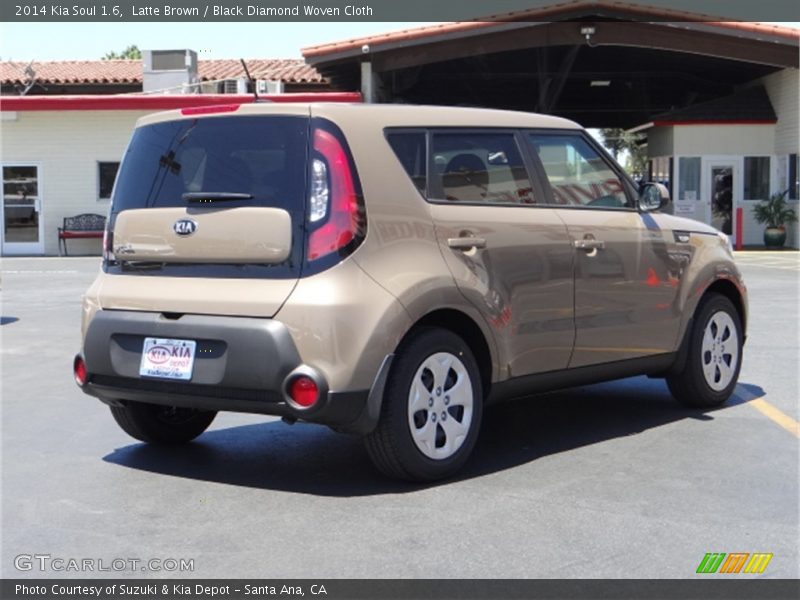 Latte Brown / Black Diamond Woven Cloth 2014 Kia Soul 1.6