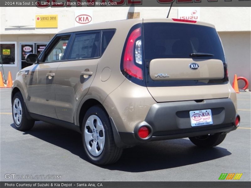 Latte Brown / Black Diamond Woven Cloth 2014 Kia Soul 1.6