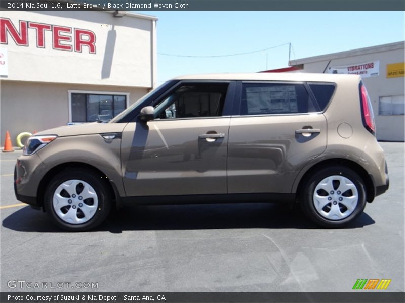 Latte Brown / Black Diamond Woven Cloth 2014 Kia Soul 1.6