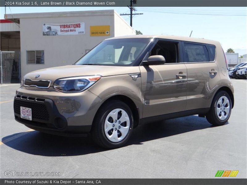 Latte Brown / Black Diamond Woven Cloth 2014 Kia Soul 1.6