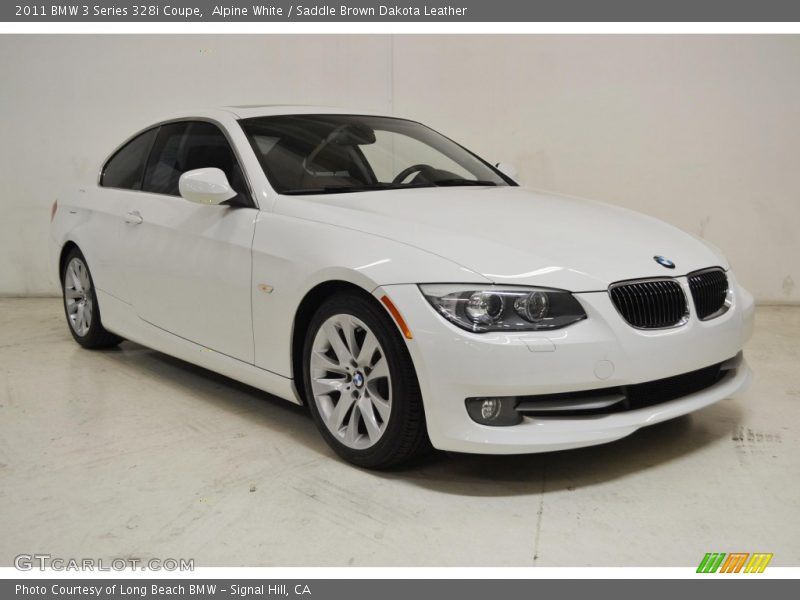 Alpine White / Saddle Brown Dakota Leather 2011 BMW 3 Series 328i Coupe