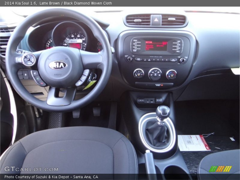 Latte Brown / Black Diamond Woven Cloth 2014 Kia Soul 1.6