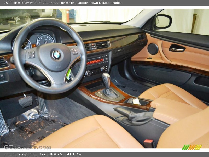 Alpine White / Saddle Brown Dakota Leather 2011 BMW 3 Series 328i Coupe