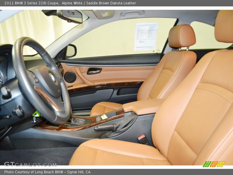 Alpine White / Saddle Brown Dakota Leather 2011 BMW 3 Series 328i Coupe