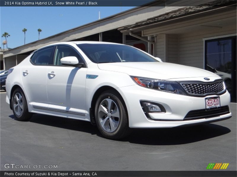 Snow White Pearl / Black 2014 Kia Optima Hybrid LX