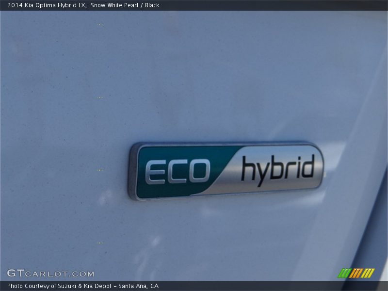 Snow White Pearl / Black 2014 Kia Optima Hybrid LX