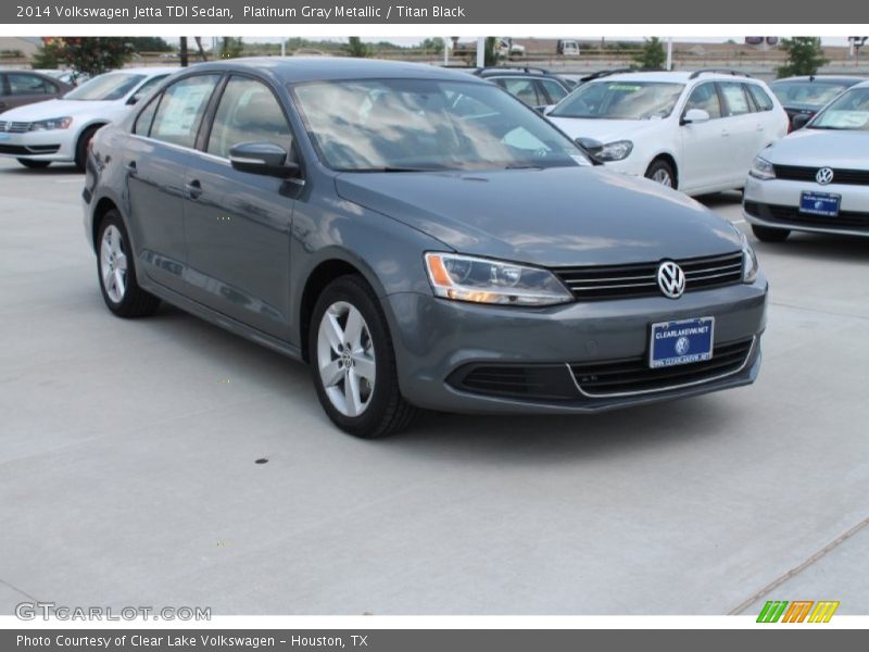 Platinum Gray Metallic / Titan Black 2014 Volkswagen Jetta TDI Sedan