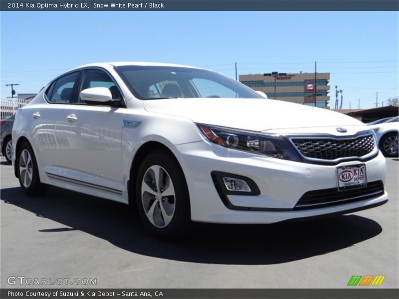 Snow White Pearl / Black 2014 Kia Optima Hybrid LX