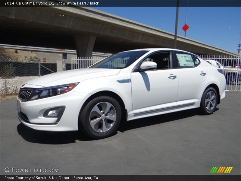 Snow White Pearl / Black 2014 Kia Optima Hybrid LX
